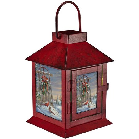 Mark Feldstein Mark Feldstein MFLN6WWST Wintertime Sleigh Cardinals Lantern MFLN6WWST